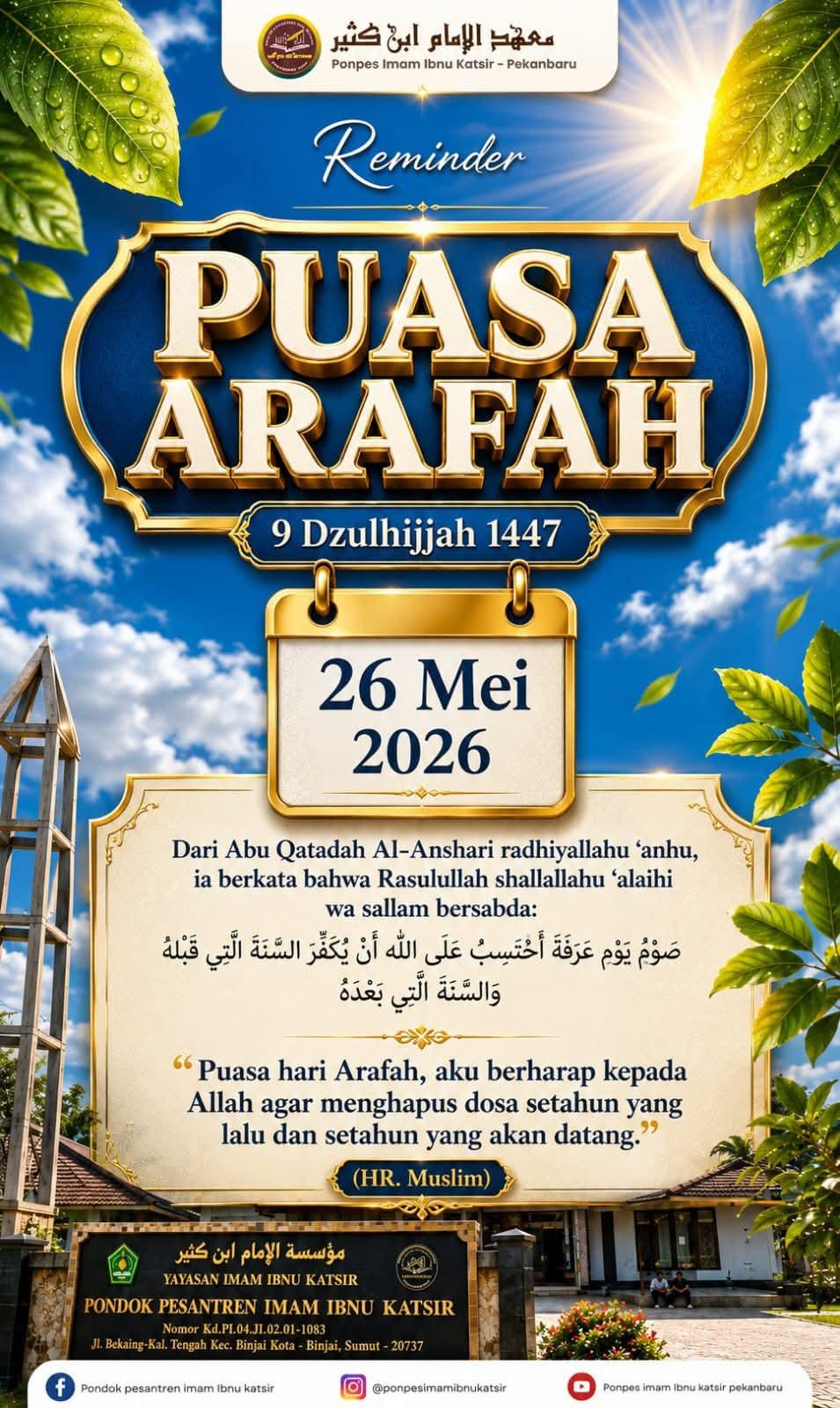 Keutamaan Puasa Arafah